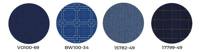 Bold Blue Fabric Palette